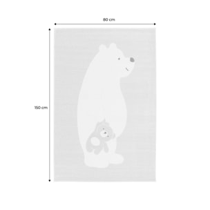 Tapis intérieur enfant beige créme oursons RYAN