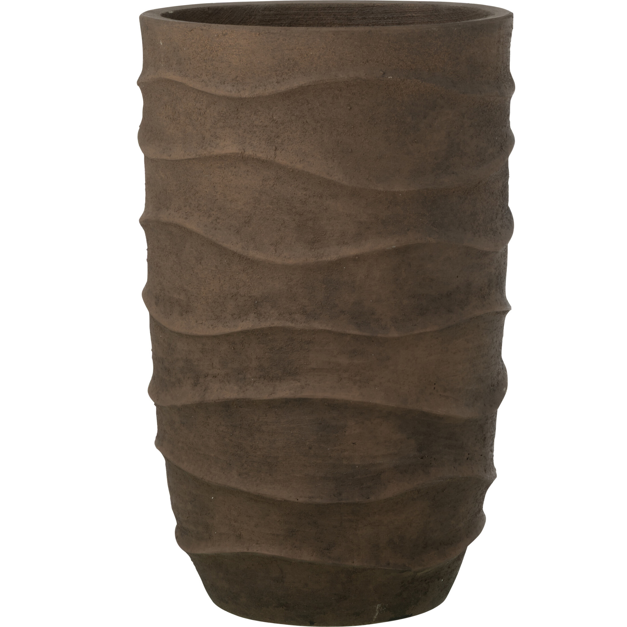 J-Line Cache-pot Vague + Extérieur Sable - marron foncé - extra large