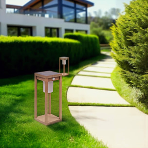 Lanterne Piky solaire beige lin H40cm