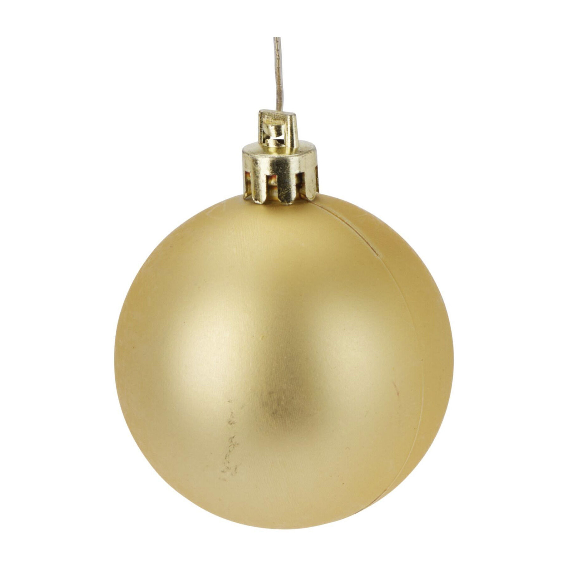 Conjunto de 60 bolas de navidad en color dorado en varios diseños y acabados