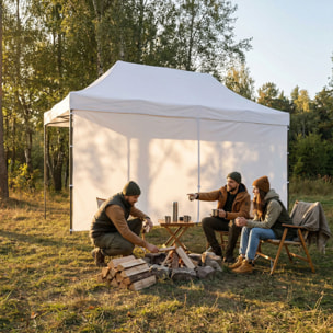 Telo Laterale Da 300X200H Cm Per Gazebo Da Giardino-Nero