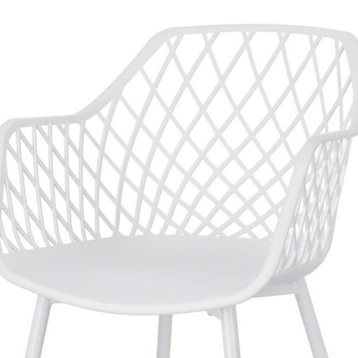 Set di sedie OPTIK in polipropilene e acciaio bianco