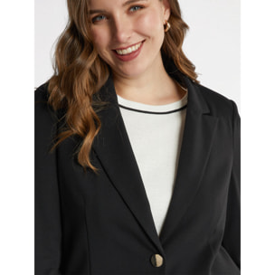 Fiorella Rubino - Blazer con botones joya - Negro