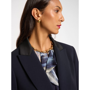 Elena Mirò - Blazer en tejido crepé - Azul