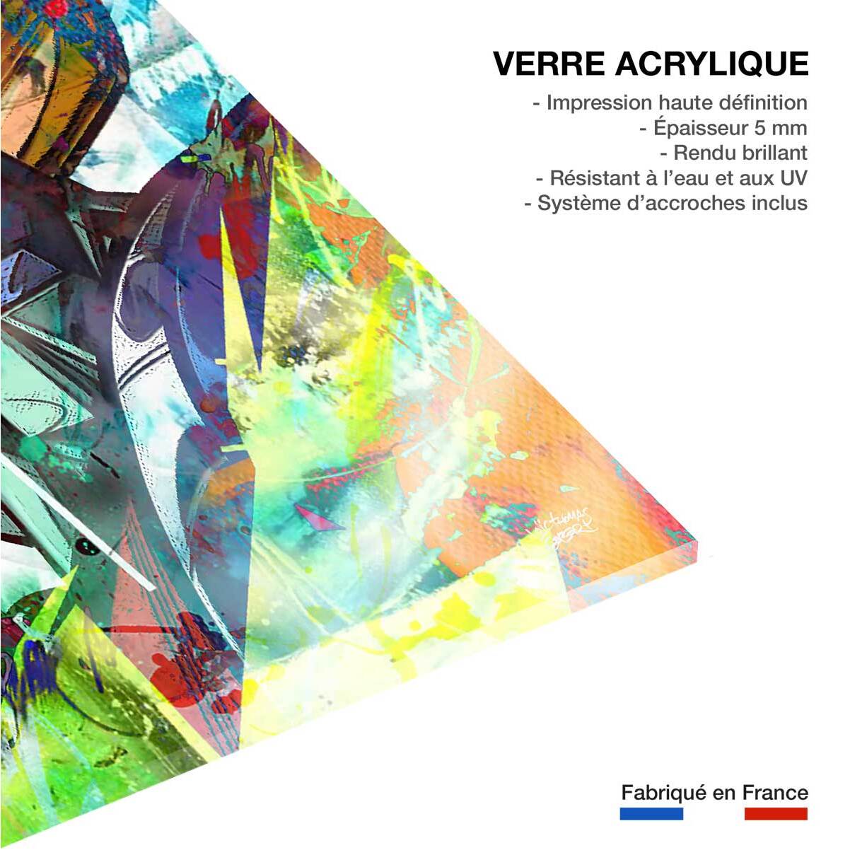 Tableau pop art goldorak graff  Tableau plexiglas