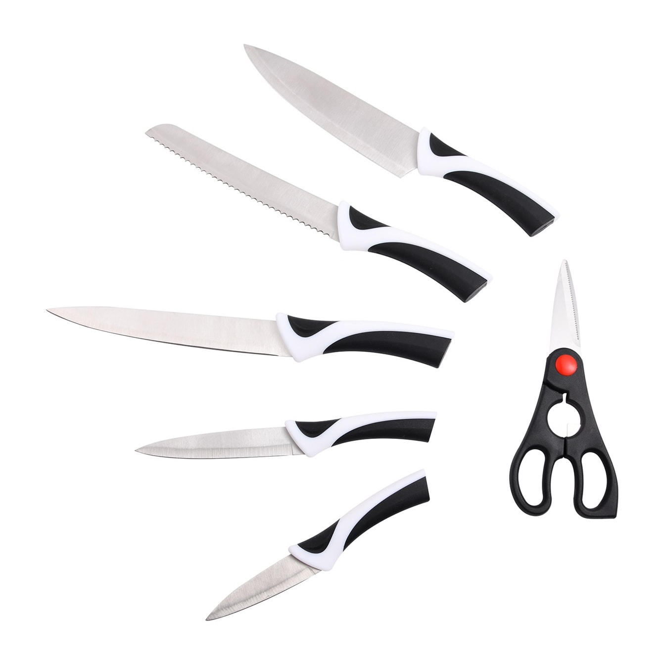 Set de 5 Cuchillos y Tijeras en acero inoxdiable Kyoto Bergner