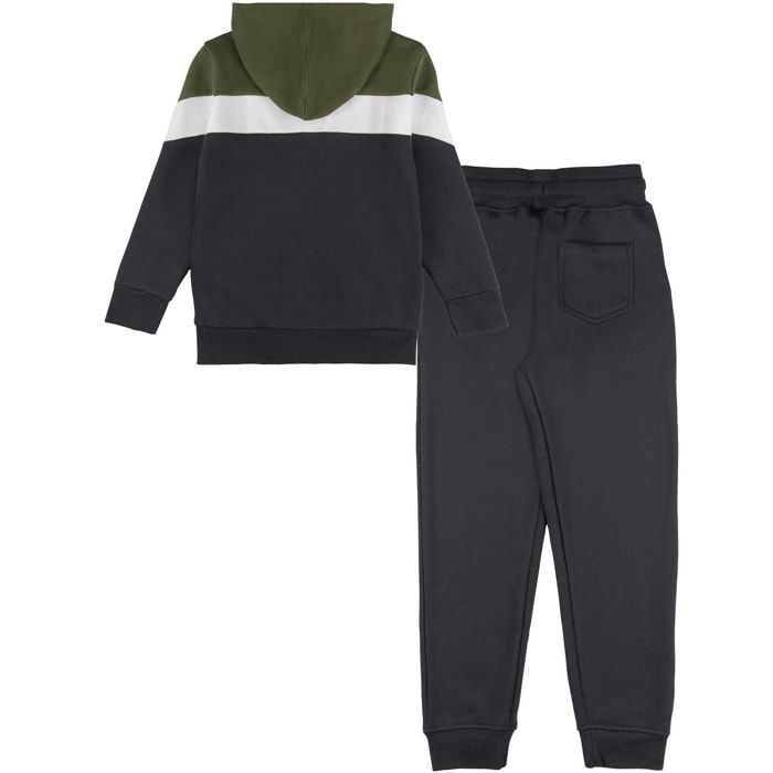Tuta invernale da bambino con cappuccio e zip Leone 1947 Color Block