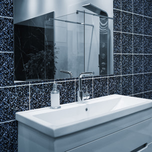 Stickers muraux - Sticker Mural Carrelage adhésif Cuisine Salle de Bain - 30 STICKERS CARRELAGES TERRAZZO MARIO