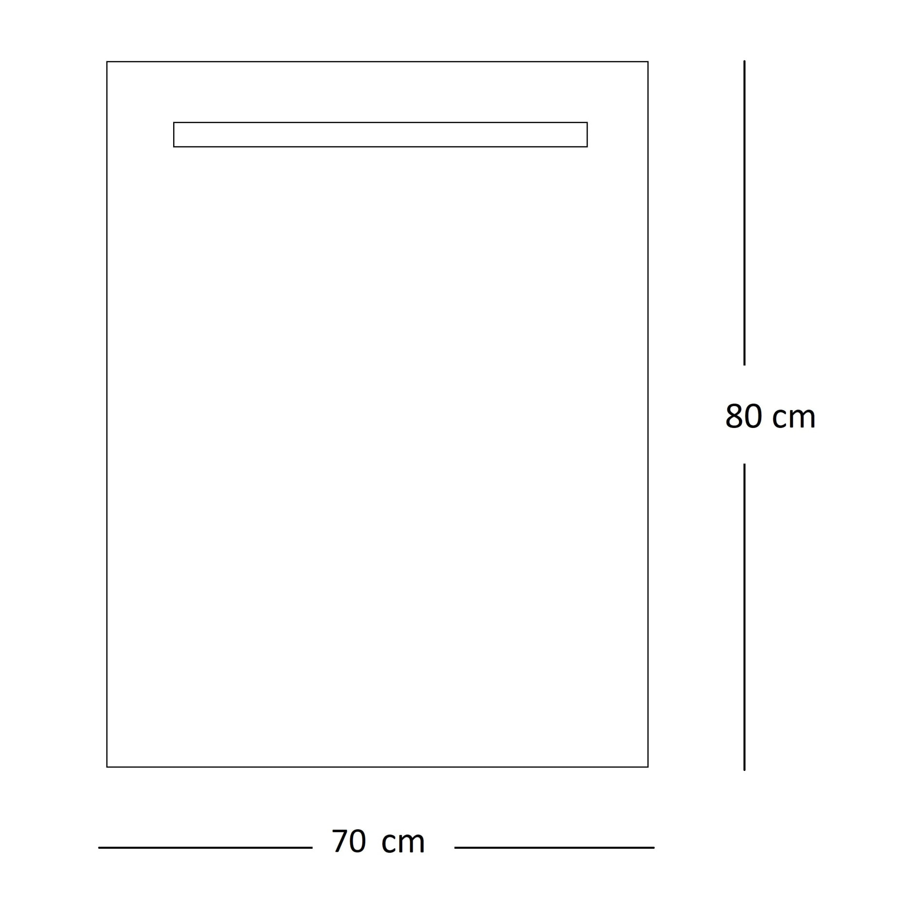 Miroir de salle de bain lumiére led horizontal Alday, 70x80cm