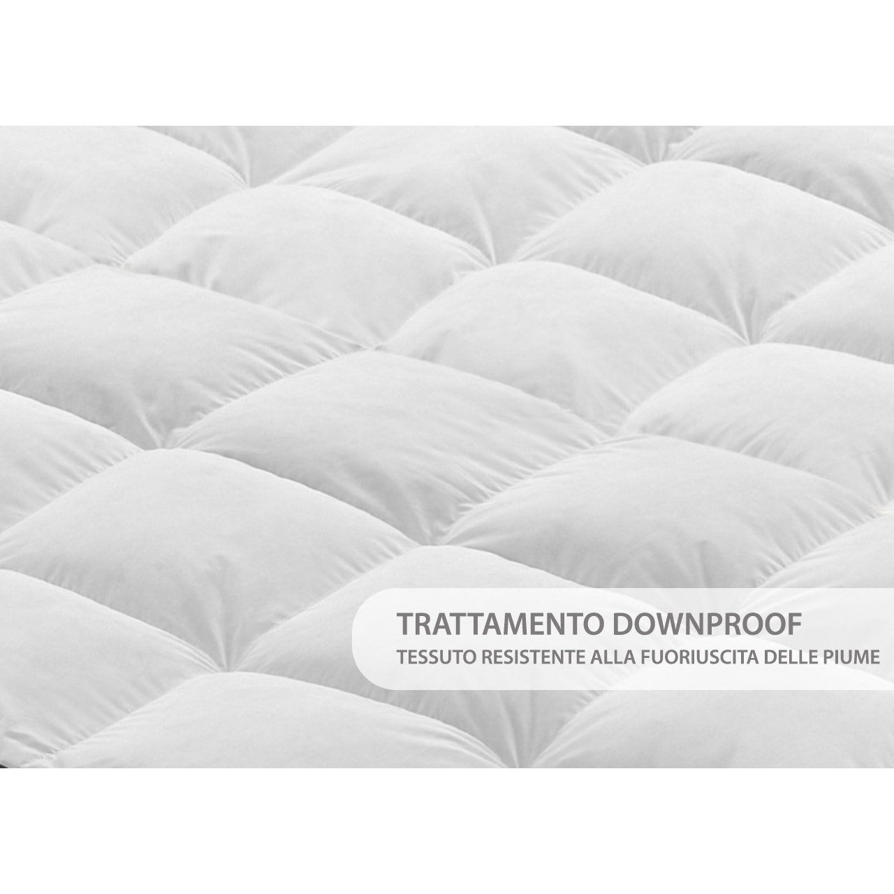 Topper Coprimaterasso Imbottito Antibatterico Confortevole Lavabile Polax