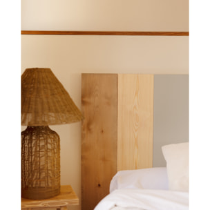 Cabecero de madera maciza combinado en diferentes tonos y de varias medidas