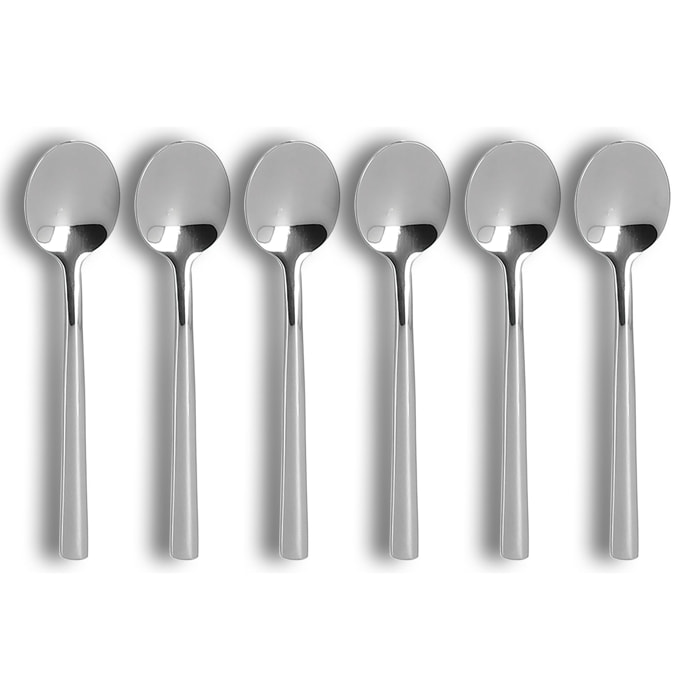 Lot de 6 cuillères à café en acier inoxydable  NATURE