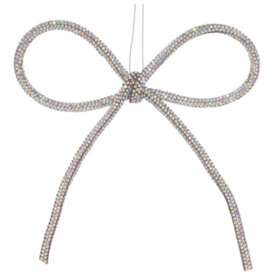 SDN METAL NOEUD STRASS 14CM