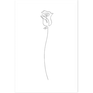 Affiche Bouton de rose Croquis Affiche seule