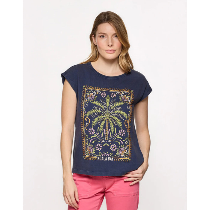 Camiseta Manga Corta Azul Marino - Joei