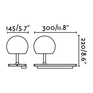 NIKO PC Lampe applique droite blanche diffuseur PC