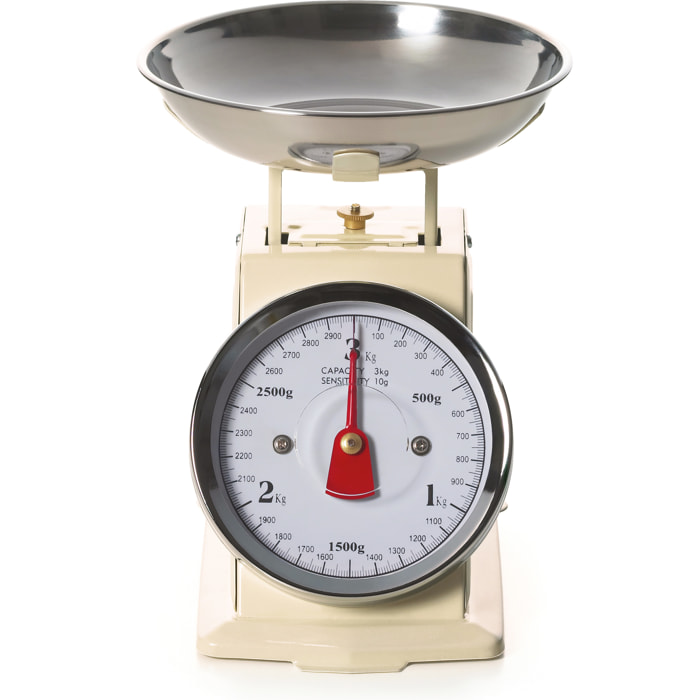 Balance Mécanique Excelsa – Vintage, Acier et Métal Beige