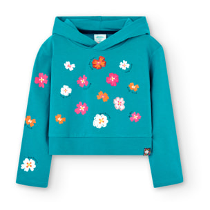 Sudadera felpa con capucha de niña