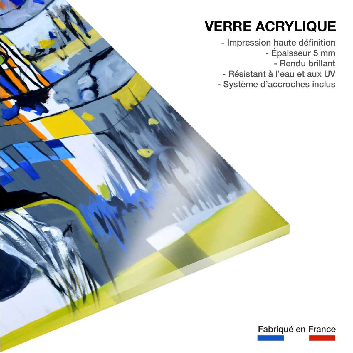 Tableau abstrait nu cubique Tableau plexiglas