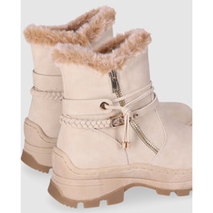 Botines - Beig - Tacón: 5 cm