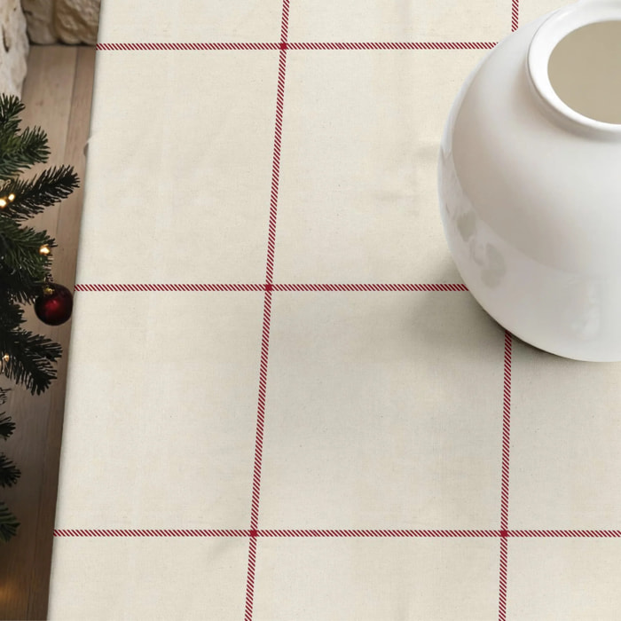 Nappe anti-taches Red windowpana 1225