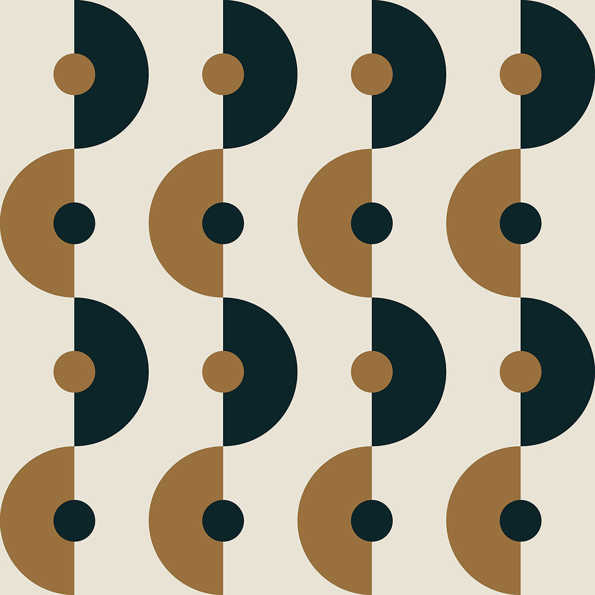 Papier peint, demi lune Intissé