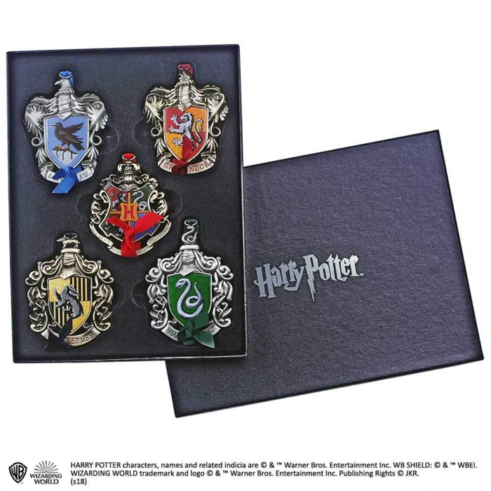 Harry Potter Ornamenti Natale Set 5 Stemmi Casate Di Hogwarts Noble Collection