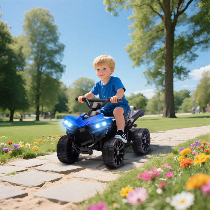Quad Eléctrico para Niños 6 V, Quad para Niños de 37 a 72 Meses, Velocidad hasta 3â€¯km/h, con Faros y Música, Azul