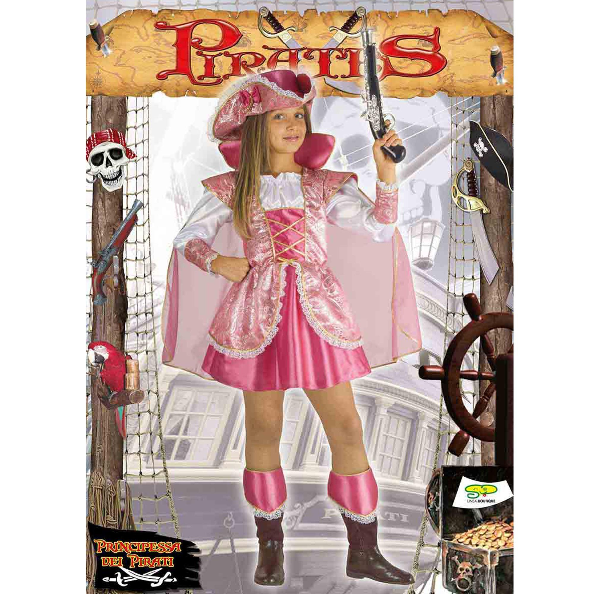 Travestimento Piratessa Rosa Costume Carnevale Bambina