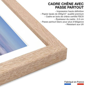 Affiche Colline et féerie d' Automne Affiche sous cadre bois