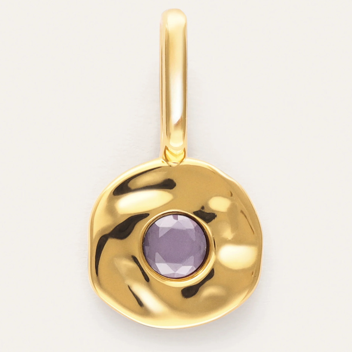 Charm Mini Birthstone Plata Baño Oro