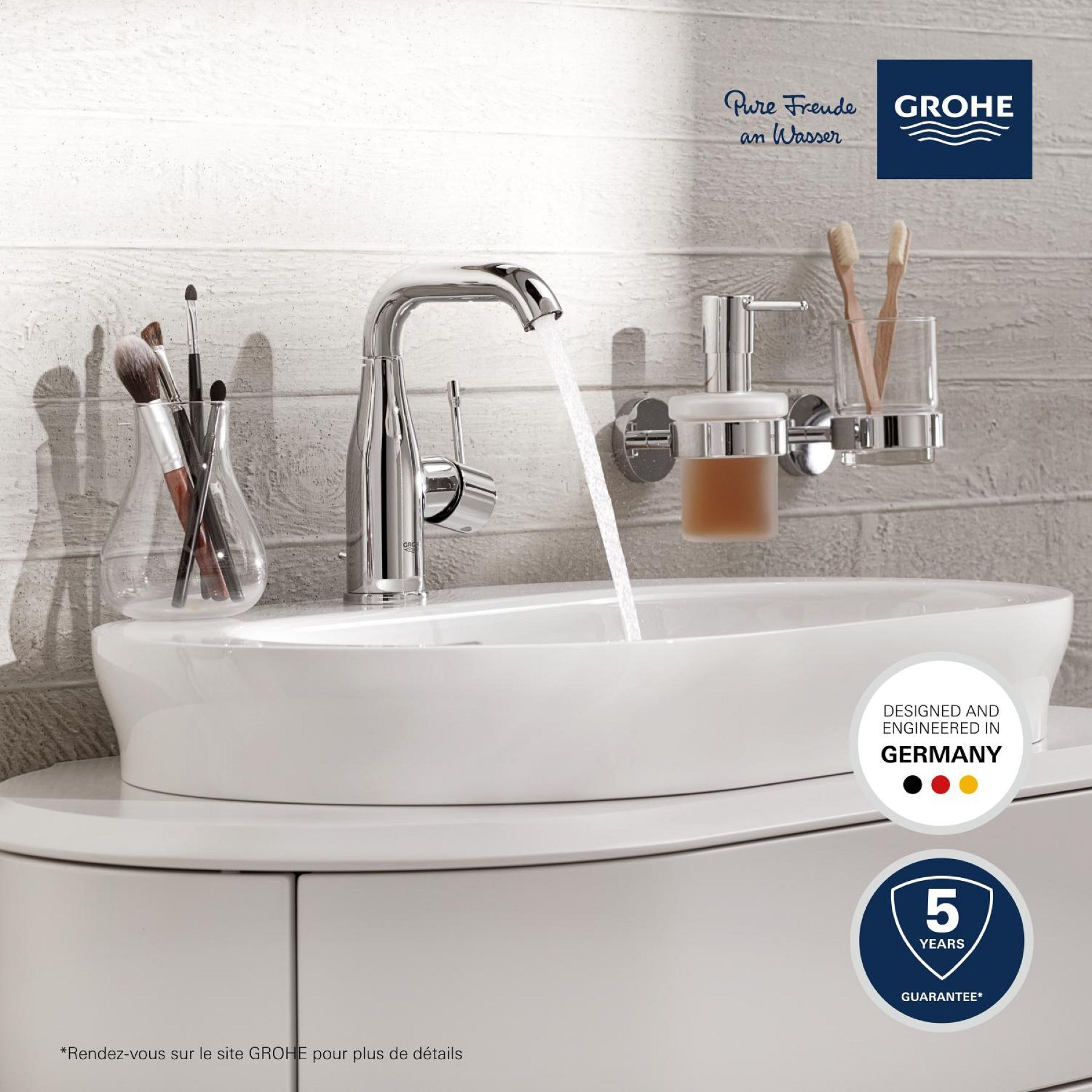 Mitigeur monocommande Lavabo Essence, Taille M, chromé