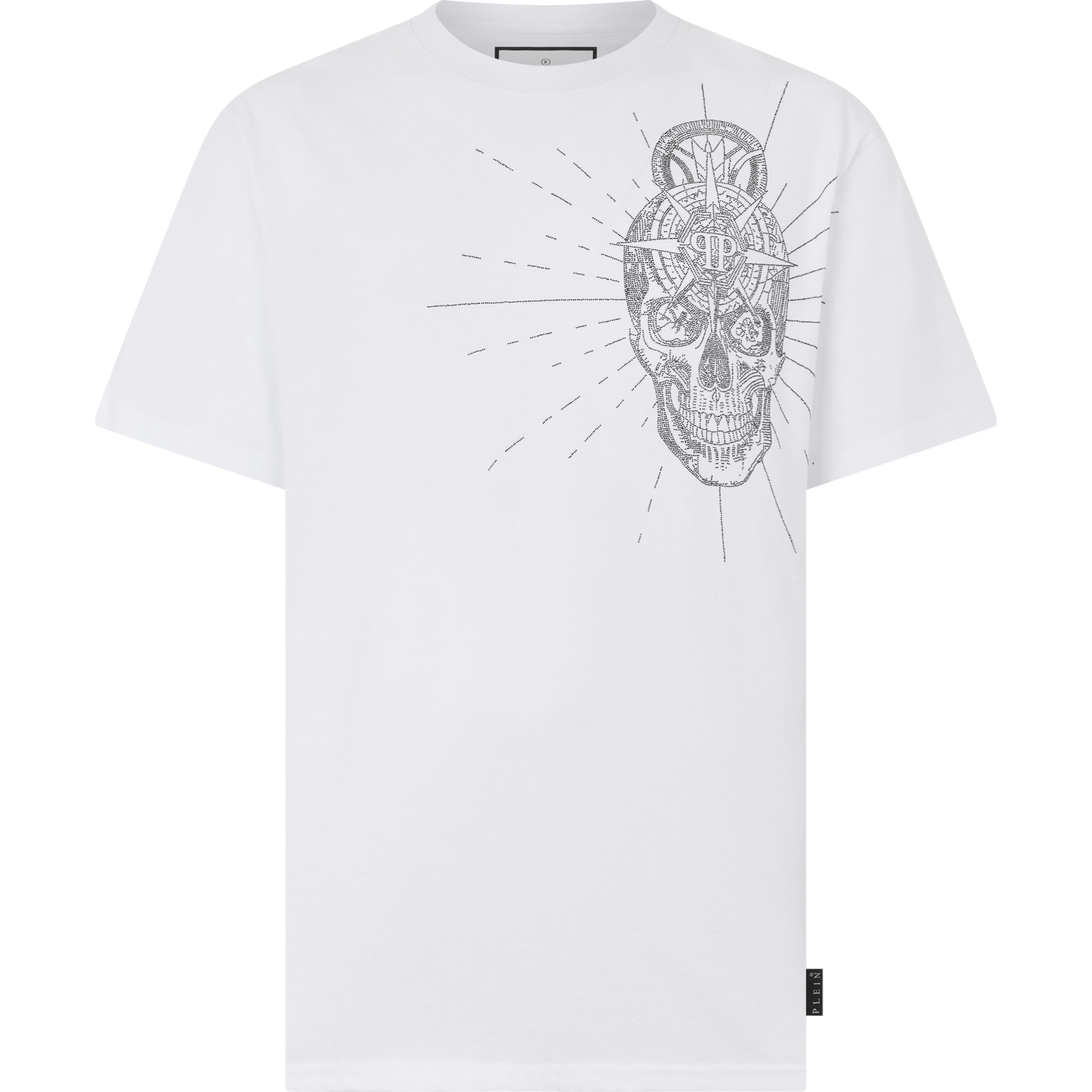 PHILIPP PLEIN Round Neck T-Shirt Skull Stones