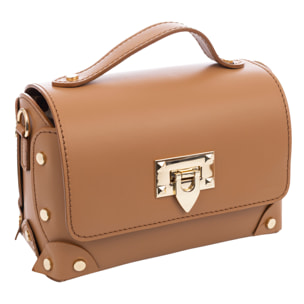 Barrali Bolso bandolera Mujer.Piel auténtica Ruga