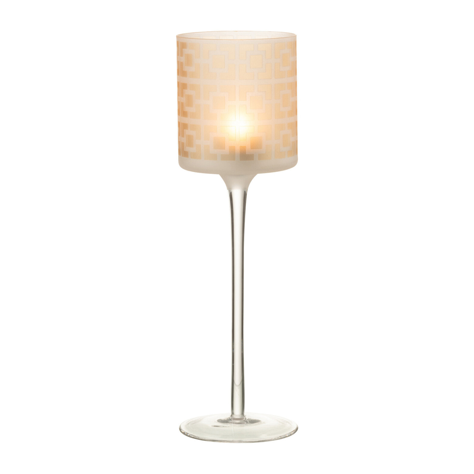 J-Line photophore Sur Pied - verre - beige - large
