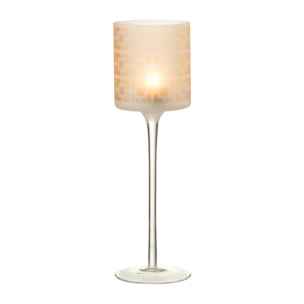 J-Line photophore Sur Pied - verre - beige - large