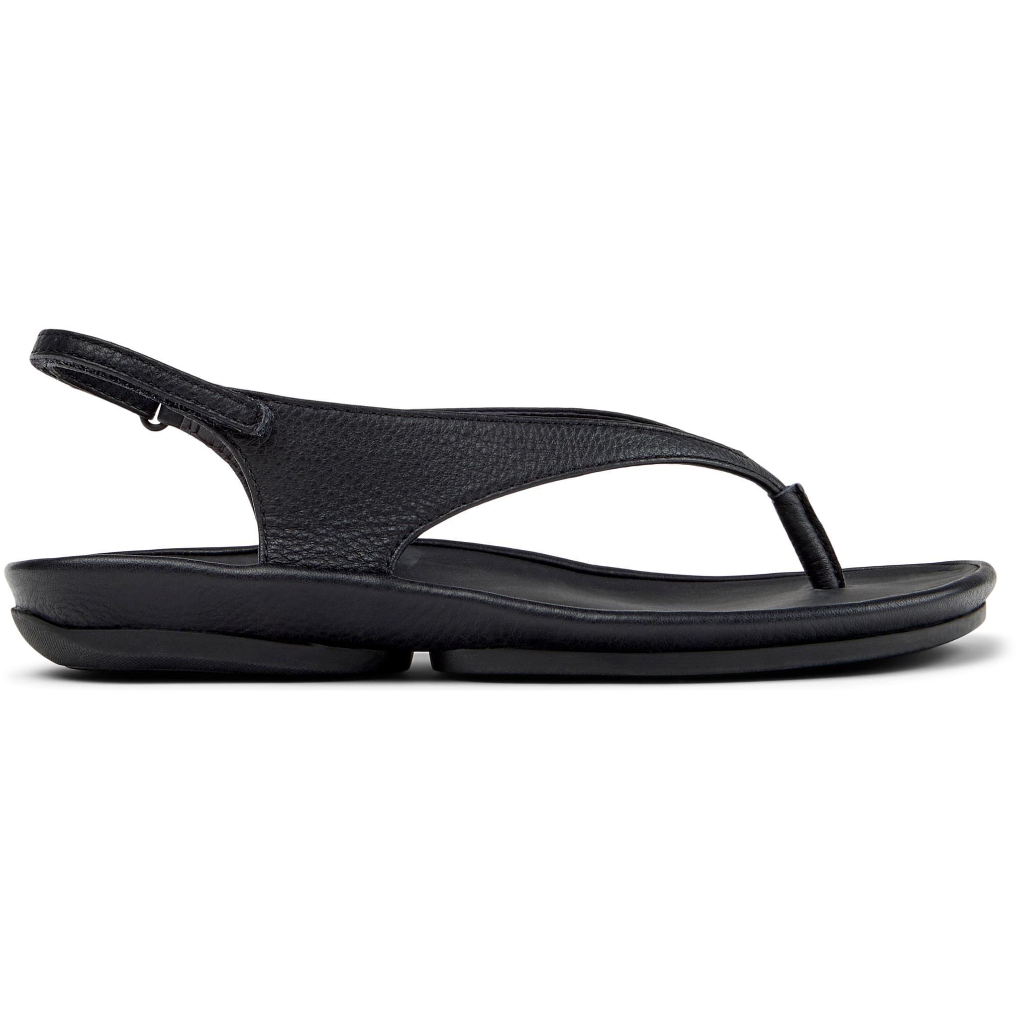 Sandalias - CAMPER Right Isla - Negro - Cuero liso