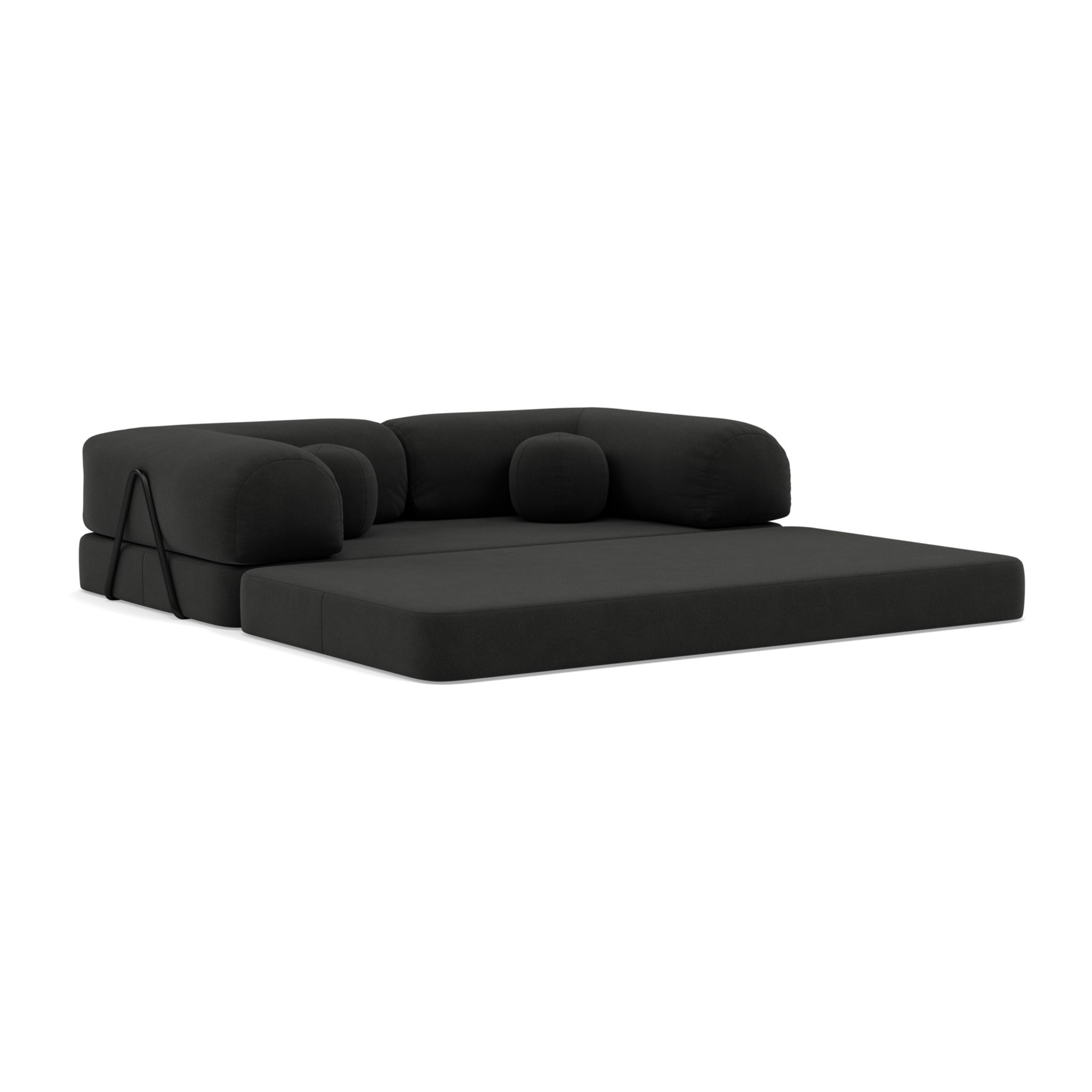 Nebula - Canapé 3 places convertible en velours texturé - Gris