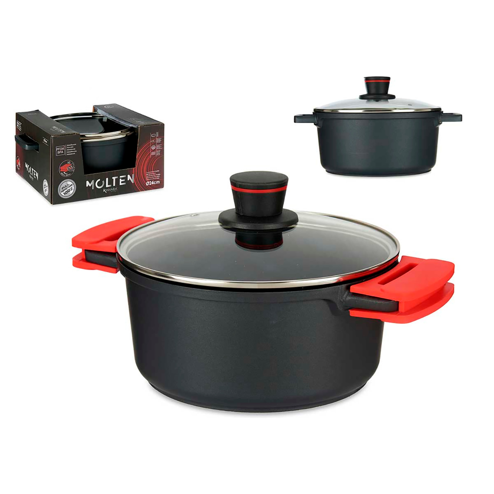 CACEROLA 24CM AL FUNDIDO FULL INDUCTION MOLTEN