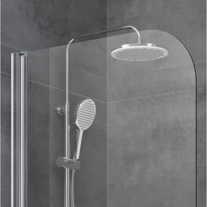 Pare-baignoire avec un panneau pivotant en verre, 150x70cm, Chrome (SATVZUNIKCRT70)