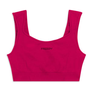 Top sportivo seamless con scollo a cuore e supporto leggero