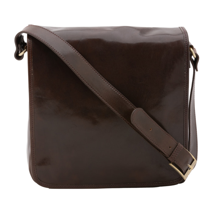 Borsa a tracolla  da uomo In Vera pelle Made in Italy 29x28x9 cm