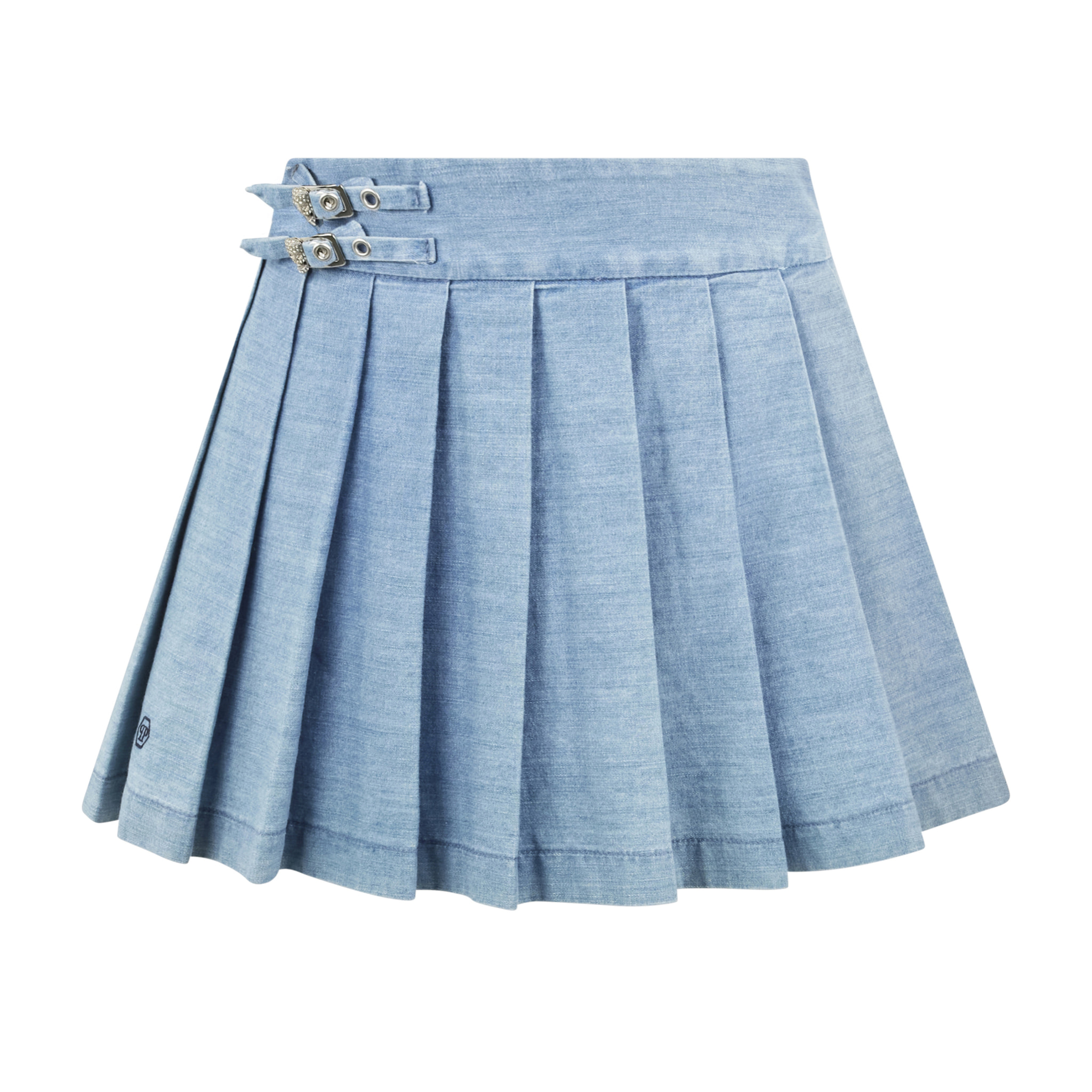 PHILIPP PLEIN Chambray Mini Skirt