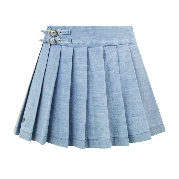 PHILIPP PLEIN Chambray Mini Skirt