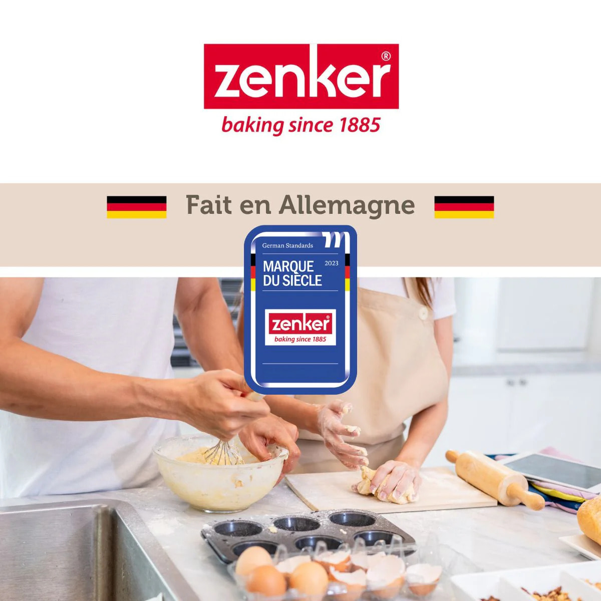 Moule 12 madeleines 26 x 39 cm Zenker Spécial Countries