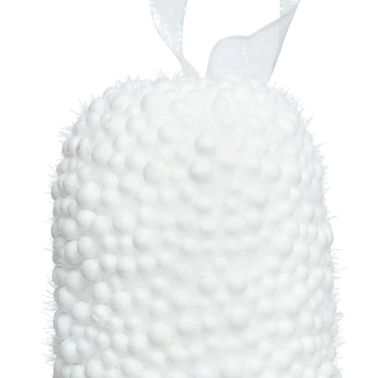 Décoration de sapin glaçon billes blanc 25cm