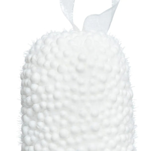 Décoration de sapin glaçon billes blanc 25cm