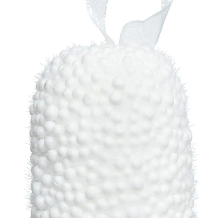 Décoration de sapin glaçon billes blanc 25cm