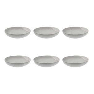 Lot de 6 assiettes creuses, TERRE DE SIENNE