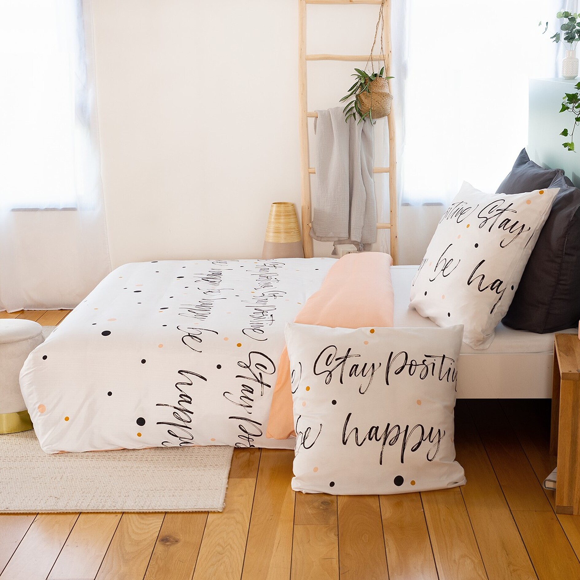 Parure Housse De Couette 100%microfibre 72gsm Positive